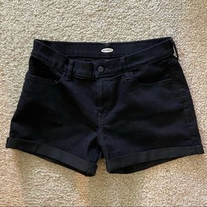 Black Denim Shorts